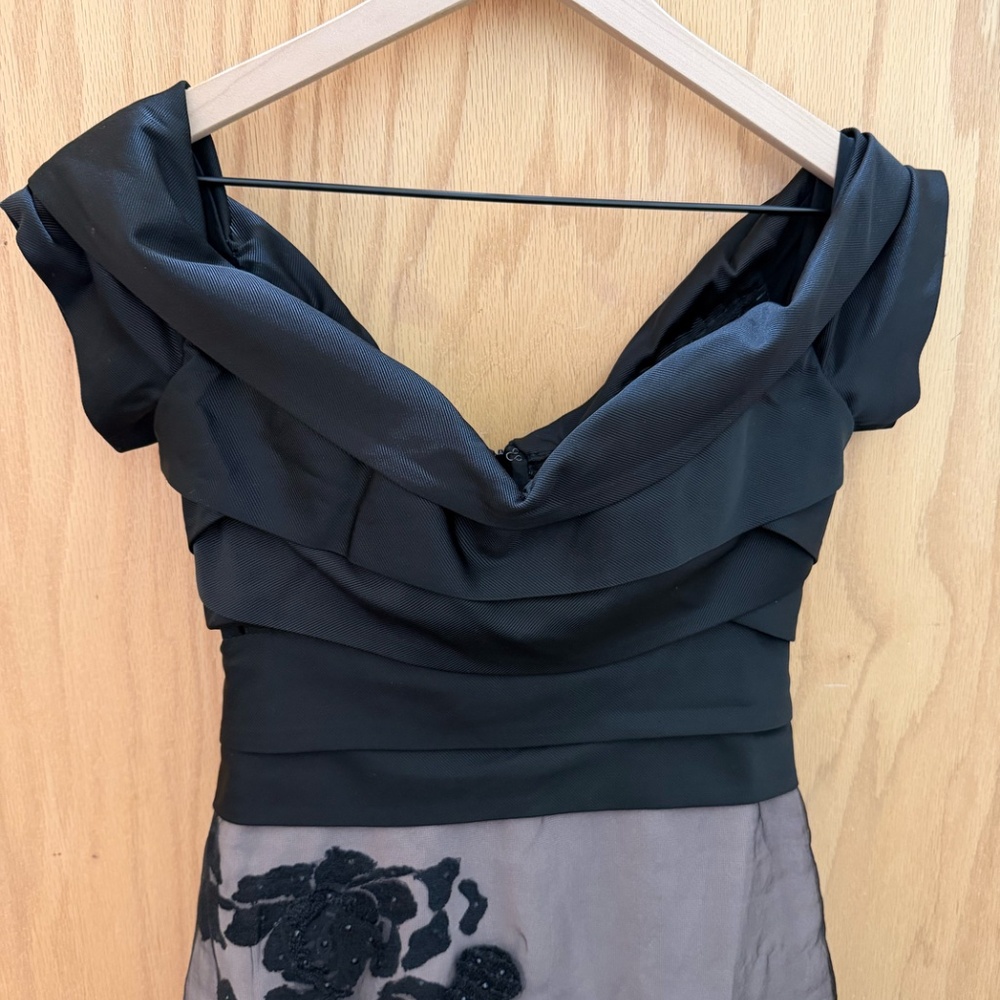 Rene Ruiz Off The Shoulder Evening Gown